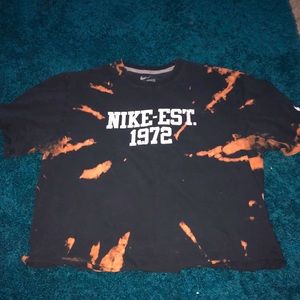 Bleached and cropped Nike tee
